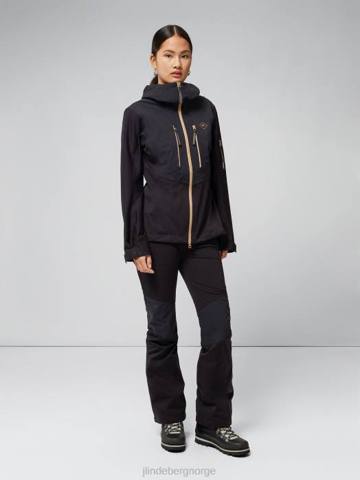 J.Lindeberg kvinner summit softshell jakke svart klær F8642854