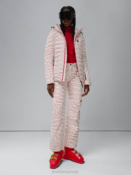 J.Lindeberg kvinner isella print bukse bro swirl hvit klær F8642054