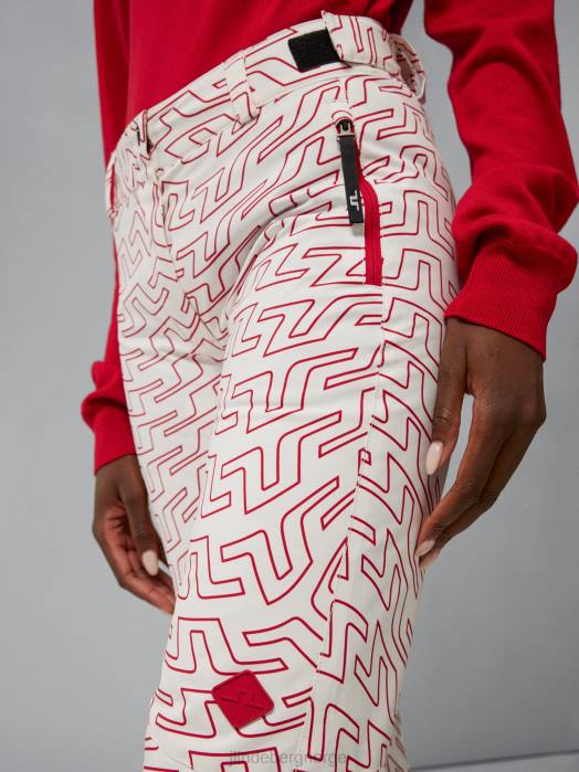 J.Lindeberg kvinner isella print bukse bro swirl hvit klær F8642054