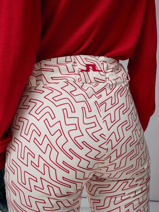 J.Lindeberg kvinner isella print bukse bro swirl hvit klær F8642054