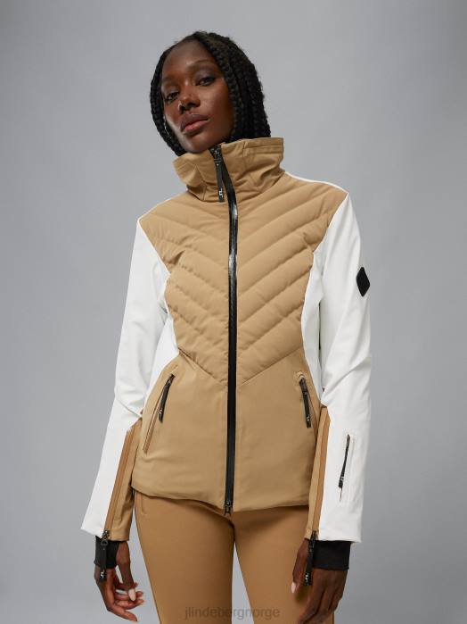 J.Lindeberg kvinner himmelsk jakke tiger brun klær F8642040