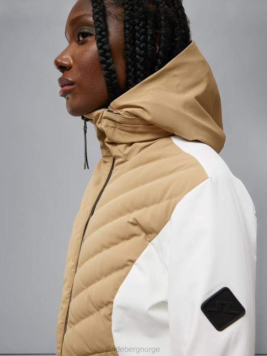 J.Lindeberg kvinner himmelsk jakke tiger brun klær F8642040