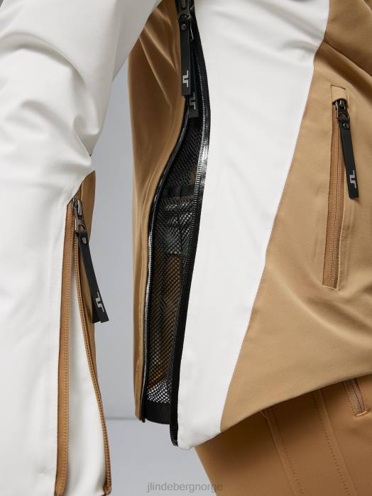 J.Lindeberg kvinner himmelsk jakke tiger brun klær F8642040