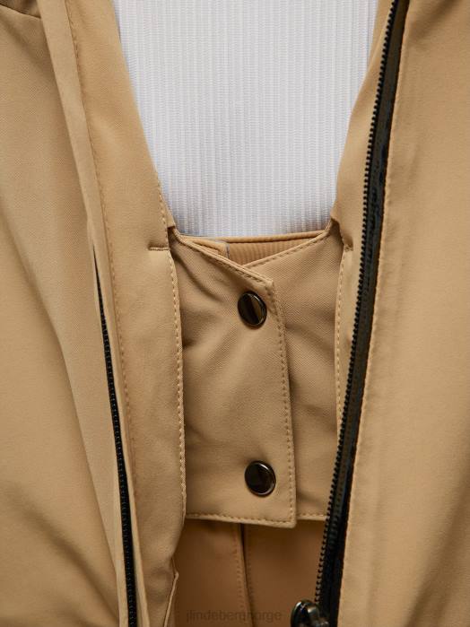 J.Lindeberg kvinner himmelsk jakke tiger brun klær F8642040