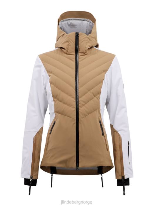 J.Lindeberg kvinner himmelsk jakke tiger brun klær F8642040