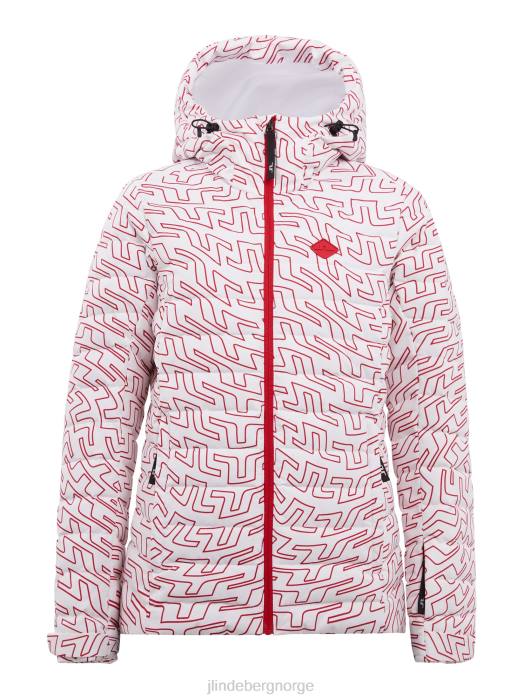 J.Lindeberg kvinner termisk pro print dunjakke bro swirl hvit klær F8642031