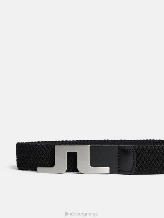 J.Lindeberg menn bær elastisk belte svart tilbehør F864766