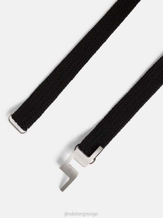 J.Lindeberg menn bær elastisk belte svart tilbehør F864850