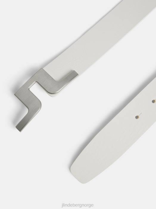 J.Lindeberg menn bridger skinnbelte hvit tilbehør F864858