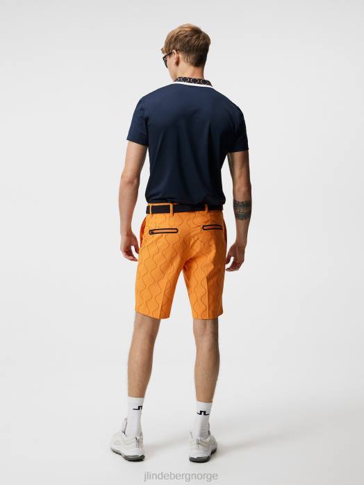 J.Lindeberg menn Diamond Shorts russet oransje klær F864448