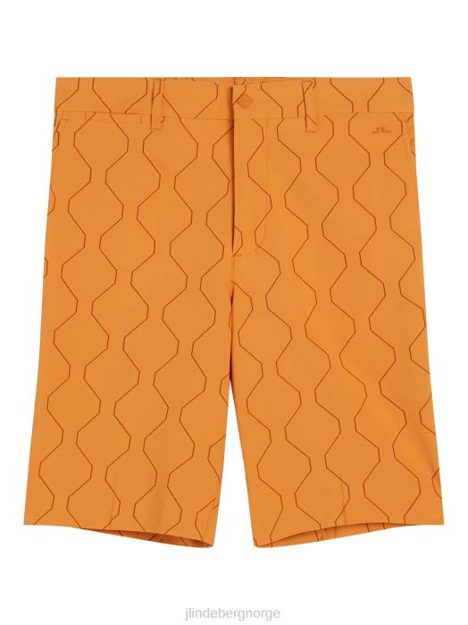 J.Lindeberg menn Diamond Shorts russet oransje klær F864448