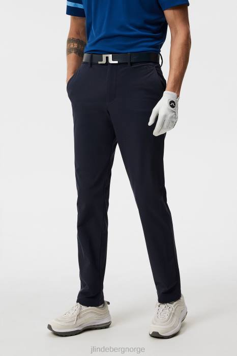 J.Lindeberg menn axil fleece twill bukse marinen klær F864386