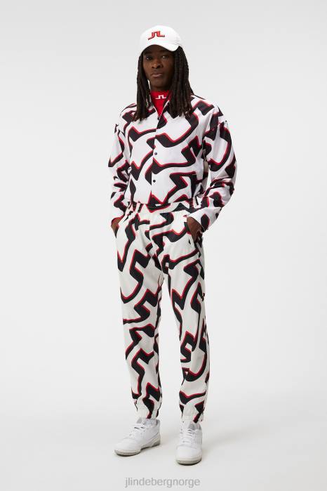 J.Lindeberg menn bukse med petrus print brobølge hvit klær F864391