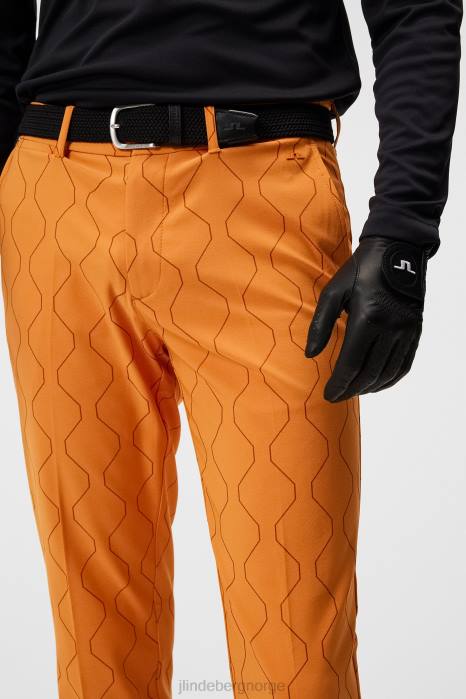 J.Lindeberg menn diamantbukse russet oransje klær F864416