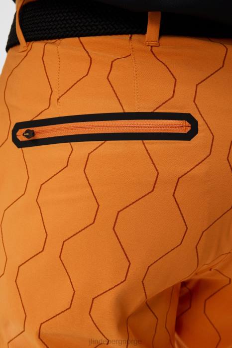 J.Lindeberg menn diamantbukse russet oransje klær F864416