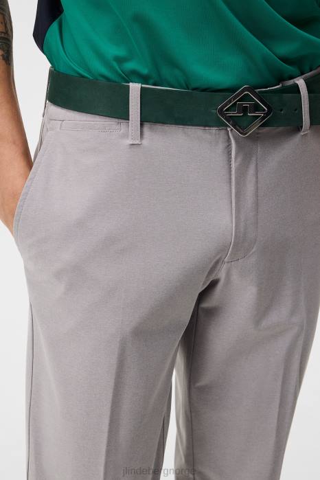 J.Lindeberg menn elott bukse lys grå melange klær F864377