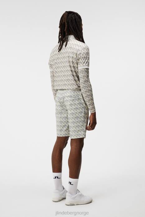 J.Lindeberg menn eloy print shorts mikrobro grå klær F864380