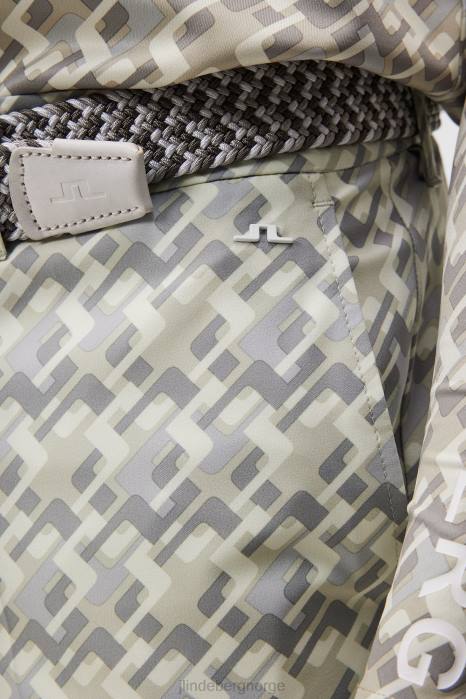 J.Lindeberg menn eloy print shorts mikrobro grå klær F864380