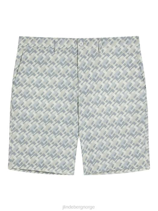 J.Lindeberg menn eloy print shorts mikrobro grå klær F864380