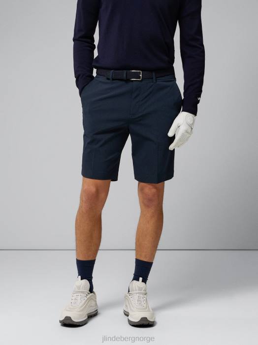 J.Lindeberg menn vent slim golfshorts marinen klær F864491