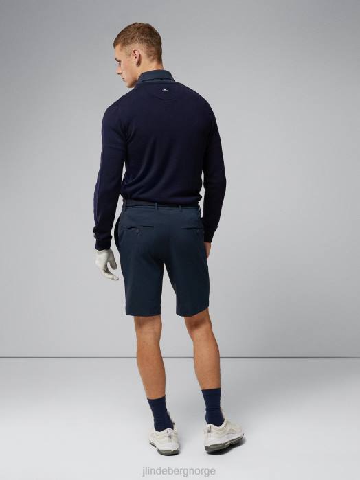 J.Lindeberg menn vent slim golfshorts marinen klær F864491