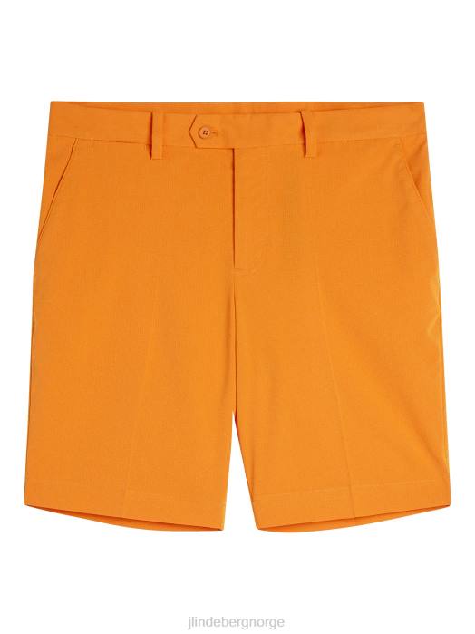 J.Lindeberg menn vent slim shorts russet oransje klær F864468