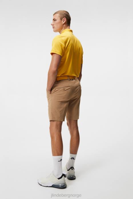 J.Lindeberg menn vent slim shorts tiger brun klær F864469