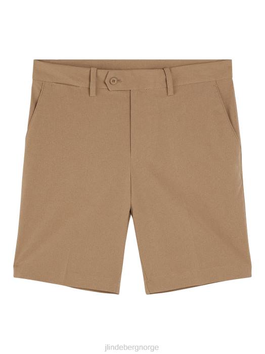 J.Lindeberg menn vent slim shorts tiger brun klær F864469