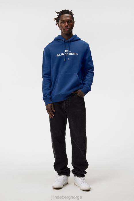 J.Lindeberg menn alfa hettegenser eiendom blå klær F864540