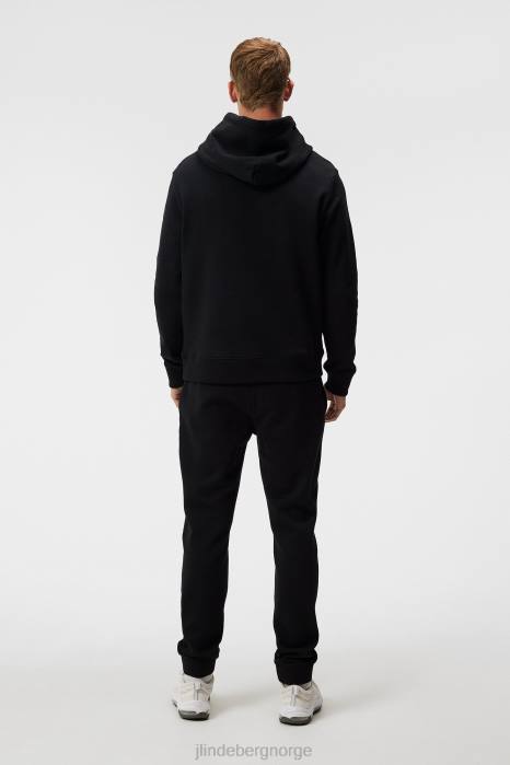 J.Lindeberg menn alfa hettegenser svart klær F864539