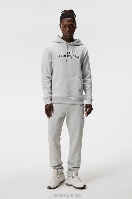 J.Lindeberg menn alfa joggebukse lys grå melange klær F864534