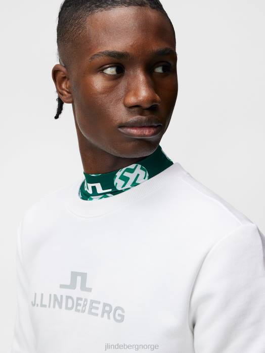 J.Lindeberg menn alpha genser med rund hals hvit klær F864643