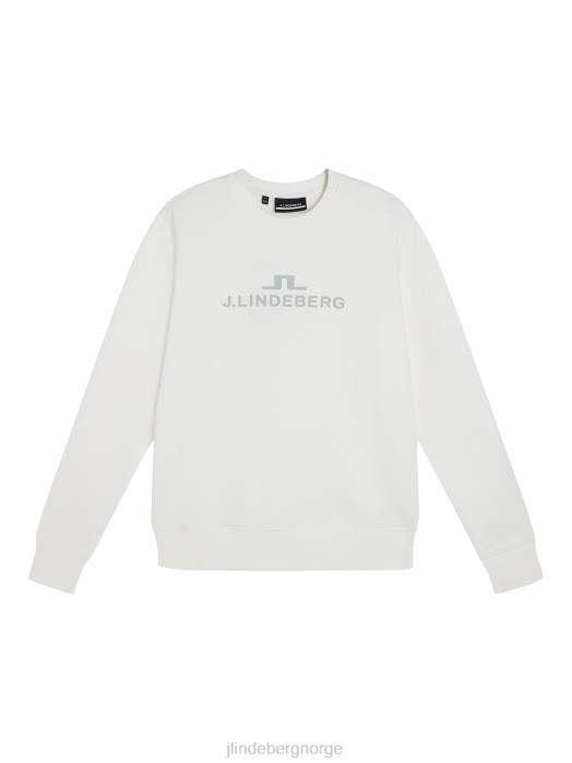 J.Lindeberg menn alpha genser med rund hals hvit klær F864643