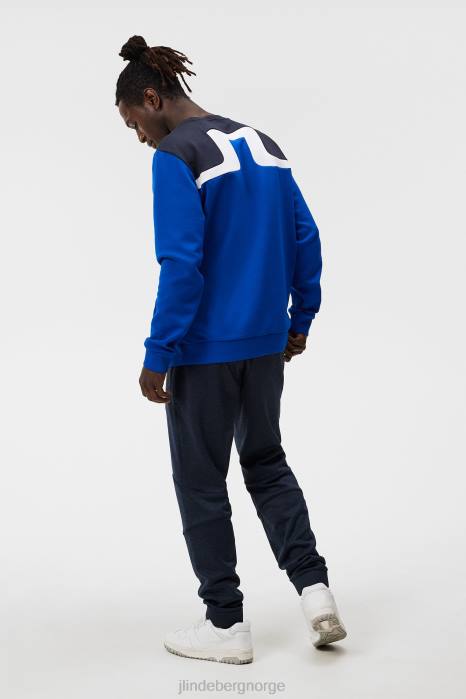 J.Lindeberg menn børste joggebukse marine melange klær F864514