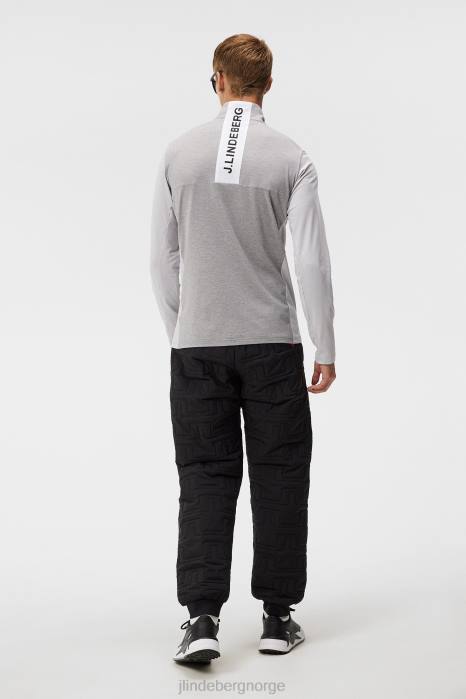 J.Lindeberg menn bankens mellomlag lys grå melange klær F864498