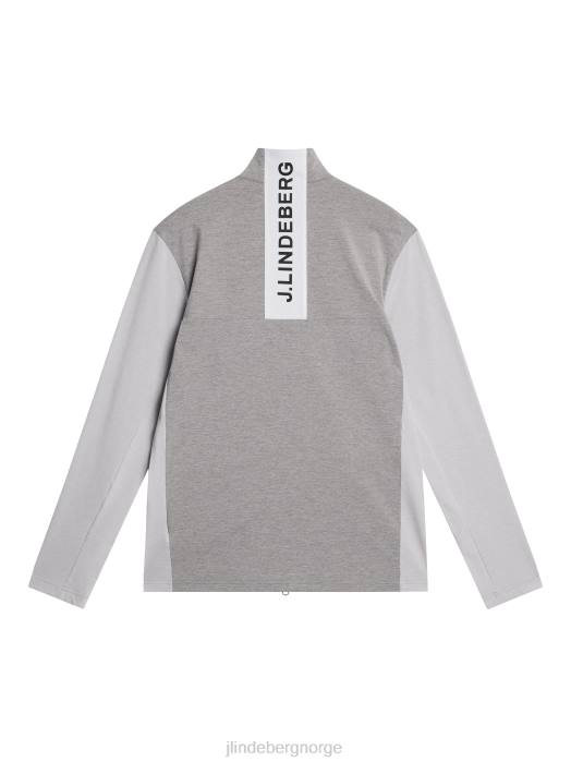 J.Lindeberg menn bankens mellomlag lys grå melange klær F864498