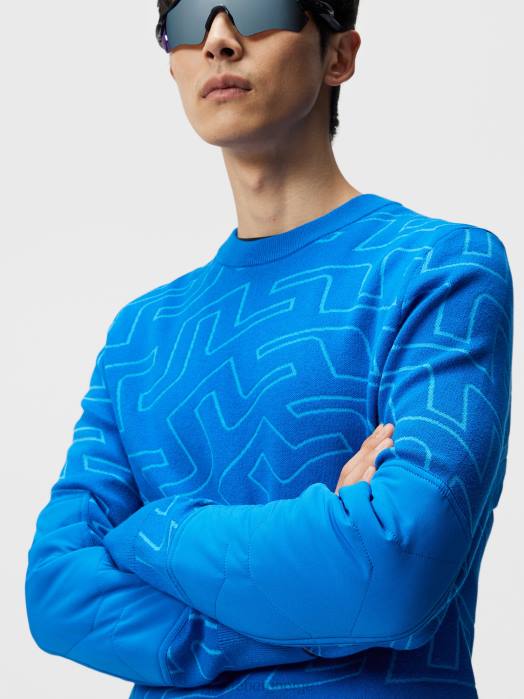 J.Lindeberg menn bridge swirl strikket genser lapis bridge swirl klær F864577