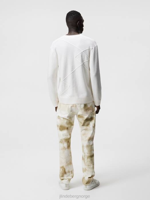 J.Lindeberg menn clarke strikket cardigan hvit klær F864581