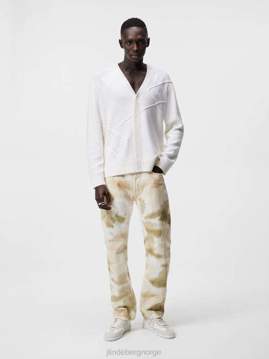 J.Lindeberg menn clarke strikket cardigan hvit klær F864581