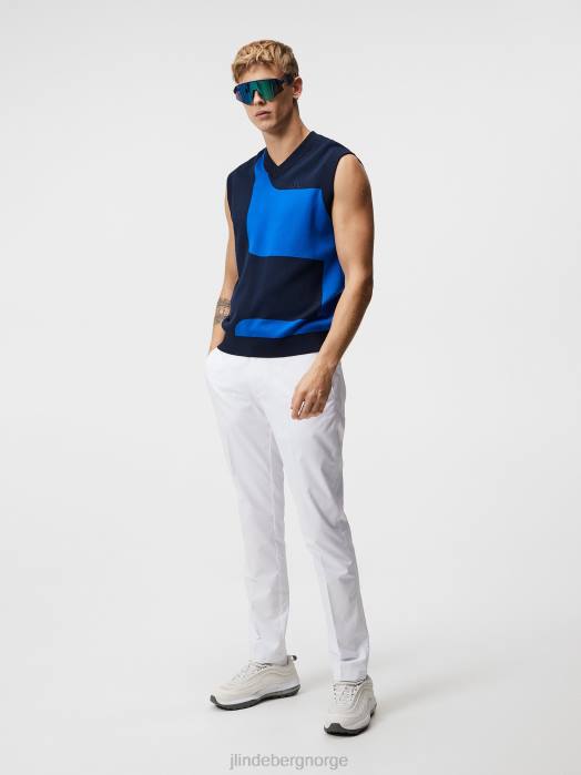 J.Lindeberg menn davis strikket vest marinen klær F864592