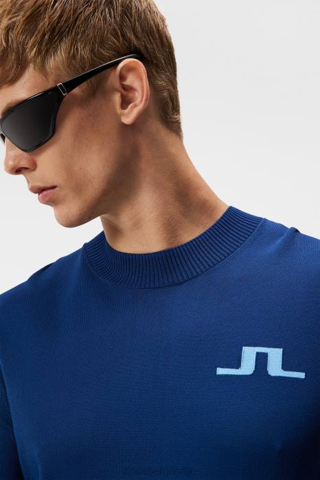 J.Lindeberg menn gus strikket genser eiendom blå klær F864510