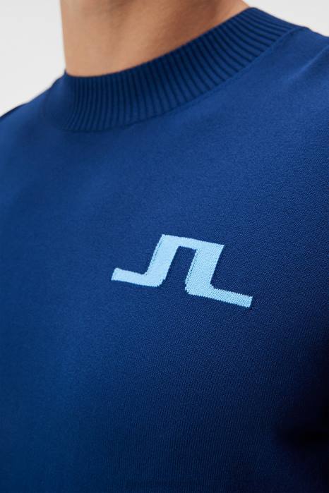 J.Lindeberg menn gus strikket genser eiendom blå klær F864510