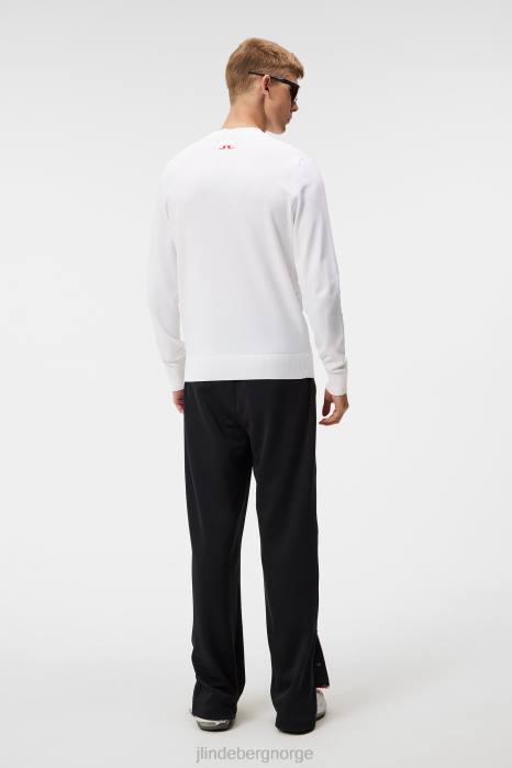 J.Lindeberg menn gus strikket genser hvit klær F864508