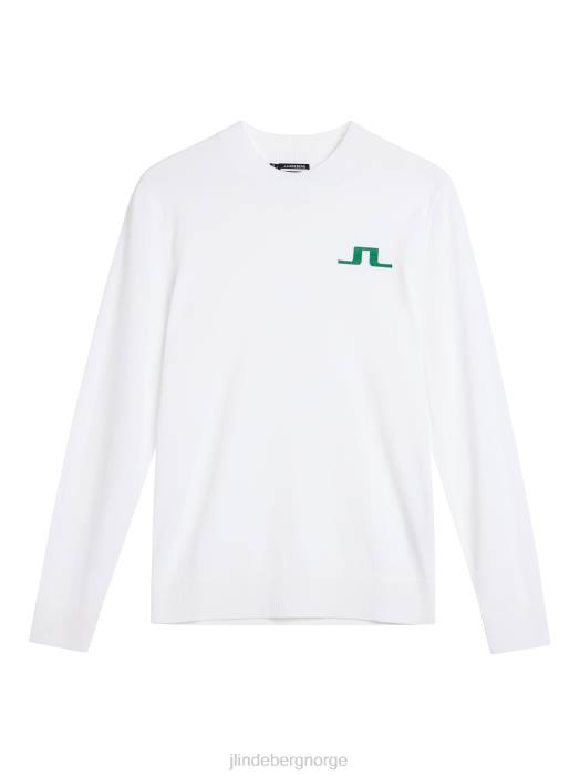 J.Lindeberg menn gus strikket genser hvit klær F864585