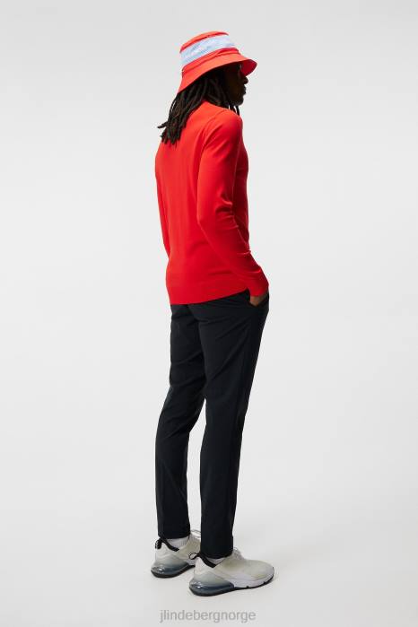 J.Lindeberg menn gus strikket genser ildrød klær F864589