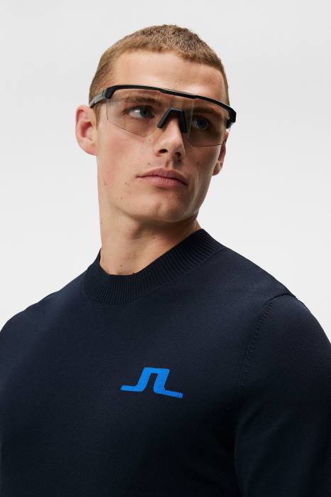 J.Lindeberg menn gus strikket genser marinen klær F864586