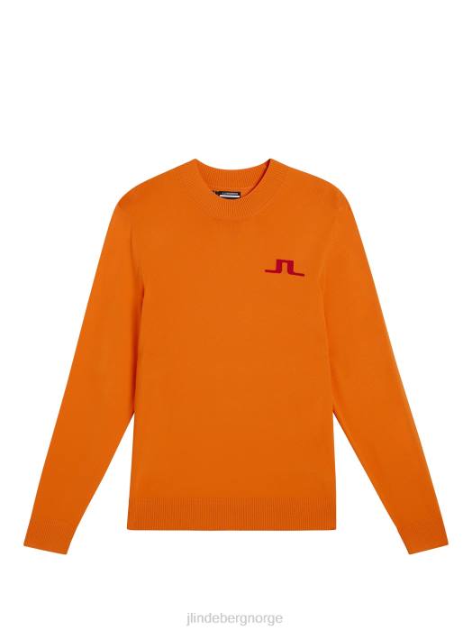 J.Lindeberg menn gus strikket genser russet oransje klær F864588