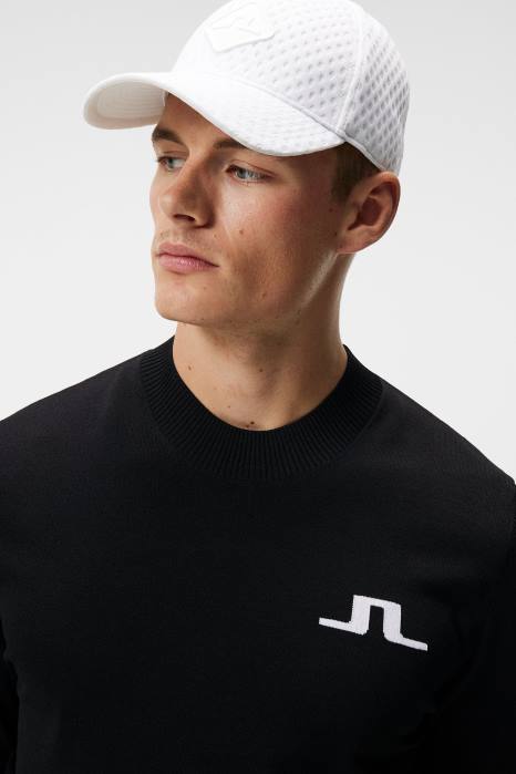 J.Lindeberg menn gus strikket genser svart klær F864587