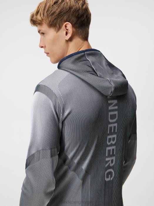 J.Lindeberg menn hette i jacquard marinen klær F864634