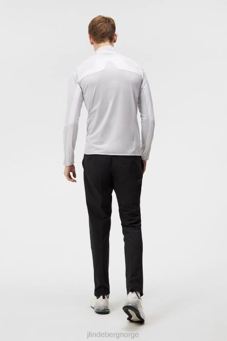 J.Lindeberg menn jarvis mellomlag lys grå melange klær F864620